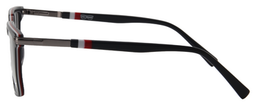Safari Men Afro Motif Eyeglasses: Gbenga - Dark Grey - SpecSMART Eye Clinic (Side View)